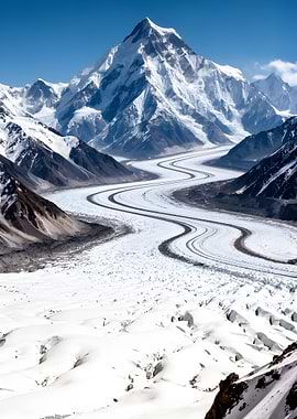 Majestic Mountain Glacier Landscape