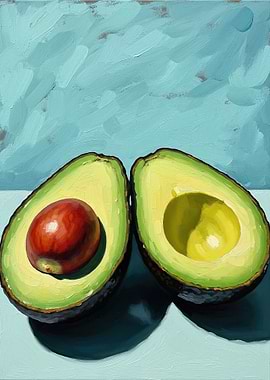 Two Halves of an Avocado