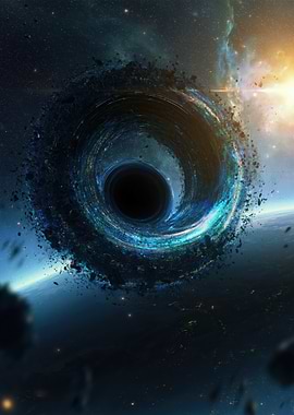 Black Hole Devouring Planet