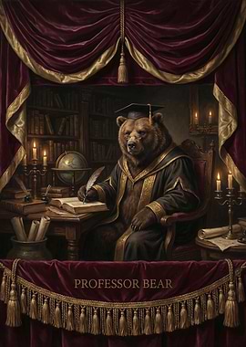 Professor Bear in Study