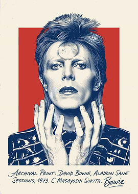 David Bowie Aladdin Sane Archival Print