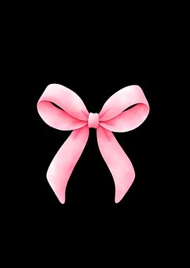 Pink Watercolor Bow