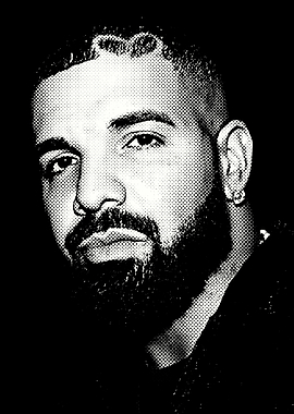 Drake Halftone Portrait
