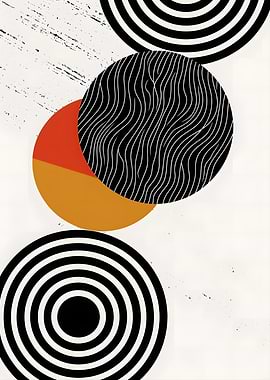 Abstract Geometric Circles and Shapes