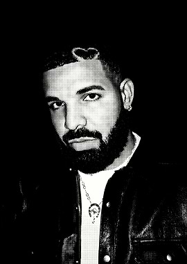 Drake with Heart Hairline