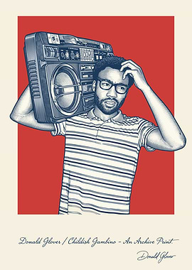 Donald Glover with Boombox