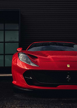 Red Ferrari sports car