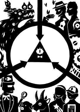 Gravity Falls Bill Cipher and Characters