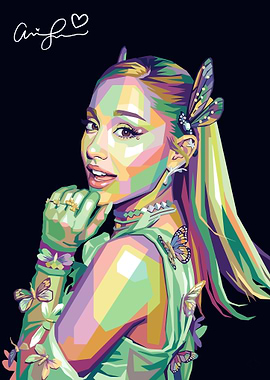Ariana Grande Pop Art Portrait