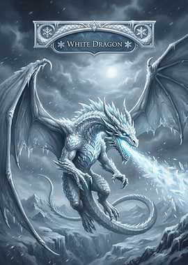 White Dragon Breathing Ice