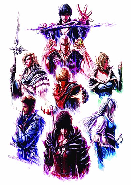 Group of Fantasy Warriors