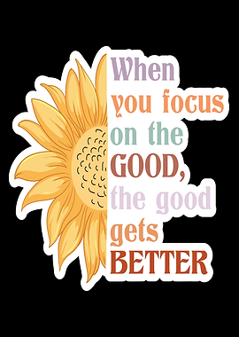 Sunflower with Inspirational Quote