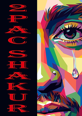 Tupac Shakur Pop Art Portrait