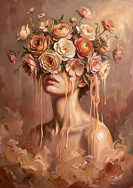 Woman with Flowers for a Face