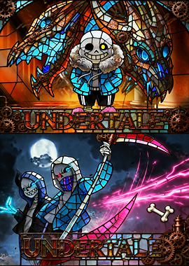 Undertale Steampunk Glass Art