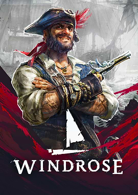 Pirate with Pistol and Ship Background