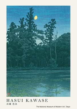 Hasui Kawase Moonlit Lake