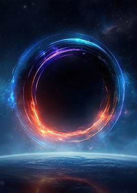 Cosmic Portal Over Planet