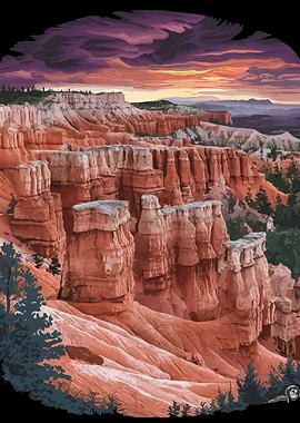 Bryce Canyon Hoodoos at Sunset