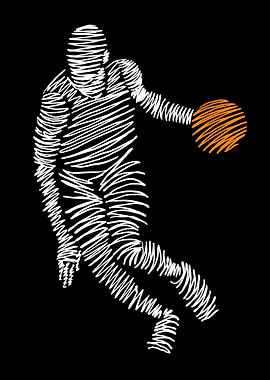 Basketball Player Dribbling