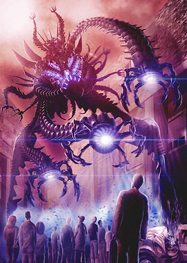 Giant Alien Monster Attacks City