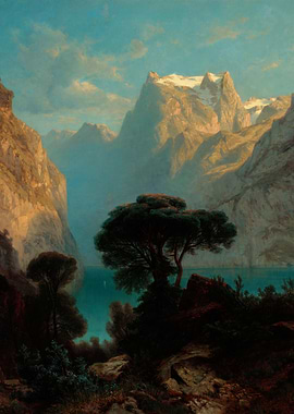 Majestic Mountain Lake Landscape