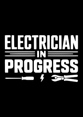 Electrician in Progress Text Art