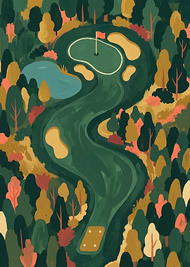 Vinttage Golf Desgin Poster