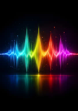 Abstract Rainbow Sound Wave