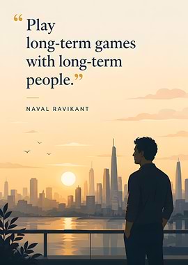 Man overlooking city at sunset