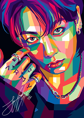 Colorful WPAP Portrait of a jungkook