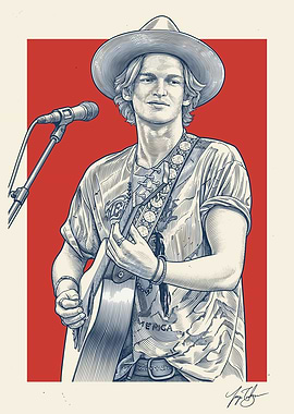 Cody Simpson Musician with Guitar and Microphone