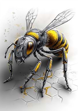 Mechanical Bee on Hexagonal Surface