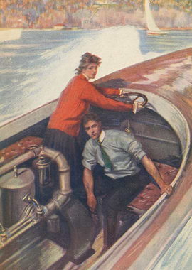 Couple on a Speedboat