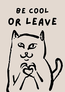 Cat with Heart Hands, Funny Cat Quote