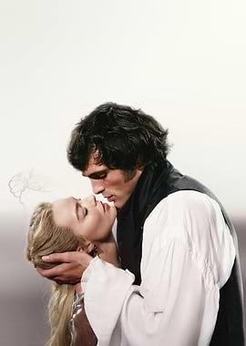 Romantic Embrace in Period Costume