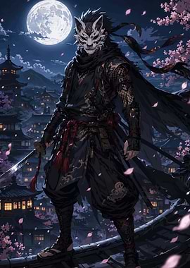 Ninja Warrior Under the Full Moon