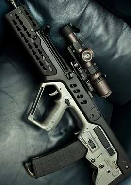 Modern Bullpup Rifle with Scope