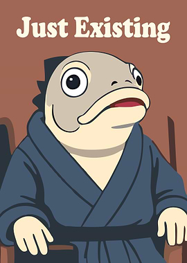 Fish character in a robe