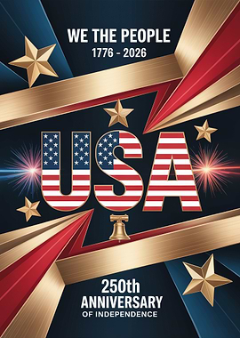 USA 250th Anniversary Independence Poster