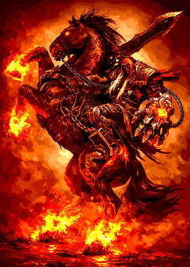 Fiery Horseman of the Apocalypse