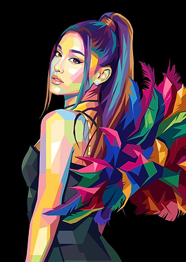 Ariana Grande Pop Art Portrait