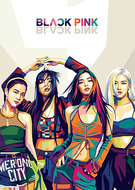 Blackpink K-Pop Group Pop Art