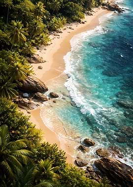 Tropical Beach with Turquoise Water