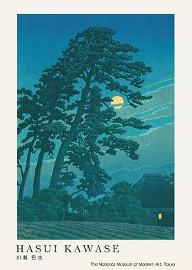 Hasui Kawase Moonlit Landscape