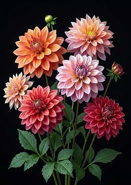 Vibrant Dahlia Flower Arrangement