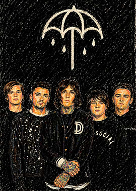 Crayon-Style Bring Me The Horizon Band Portrait