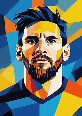 Lionel Messi Pop Art Portrait
