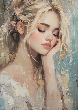Impressionist Portrait of a Young Woman