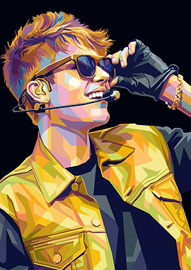 Justin Bieber Pop Art Portrait